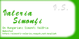 valeria simonfi business card