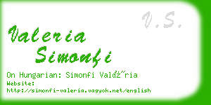 valeria simonfi business card